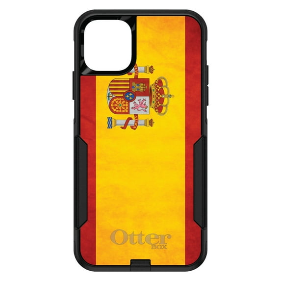 DistinctInk OtterBox Commuter Custom Case for Apple iPhone 12 Pro Max (6.7" Screen) - Show Your Love of Spain - Wireless Charging Compatible