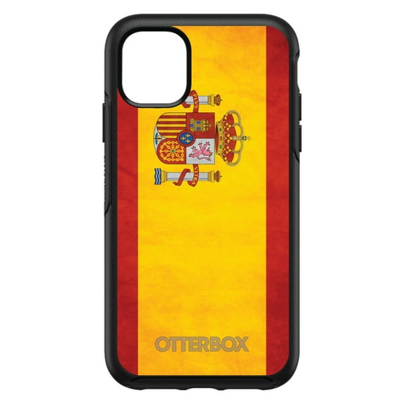 DistinctInk OtterBox Symmetry Custom Case for Apple iPhone 14 (6.1" Screen) - Show Your Love of Spain - Slim Profile Design