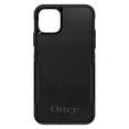 thumbnail image 1 of DistinctInk Case for iPhone 14 PLUS (6.7" Screen) - OtterBox Commuter Custom Black Case - Black Faux Leather Print Design - Printed Faux Leather Image, 1 of 2