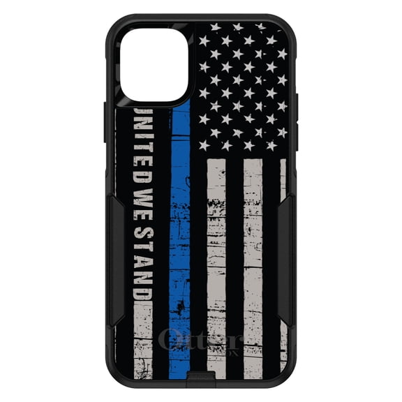 DistinctInk OtterBox Commuter Custom Case for Apple iPhone 15 Plus (6.7" Screen) - Show Your Support for First Responders - Wireless Charging Compatible