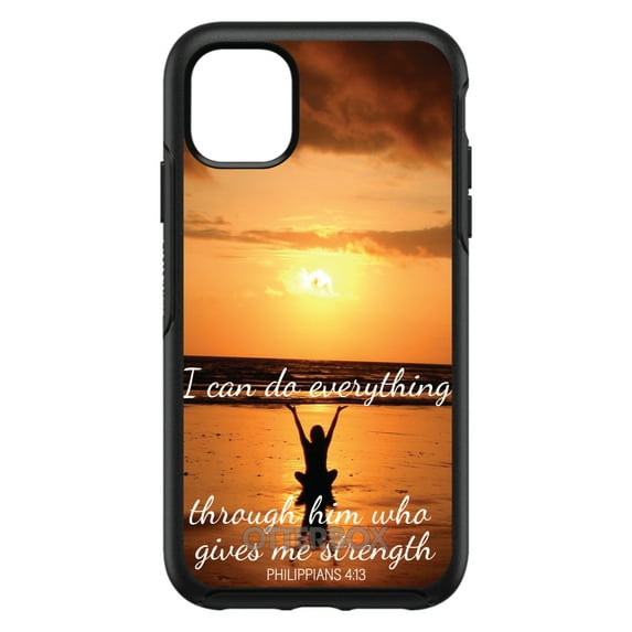 DistinctInk OtterBox Symmetry Custom Case for Apple iPhone 15 Plus (6.7" Screen) - Show Your Love of Christ - Shockproof Protection