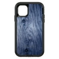 thumbnail image 1 of DistinctInk Case for iPhone 15 Pro MAX (6.7" Screen) - OtterBox Defender Custom Black Case - Dark Blue Weathered Wood Grain Print - Printed Wood Grain Image, 1 of 2