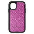 thumbnail image 1 of DistinctInk Case for iPhone 15 Pro MAX (6.7" Screen) - OtterBox Defender Custom Black Case - Hot Pink Diamond Plate Steel Image Print - Printed Diamond Plate Image, 1 of 2