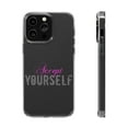 thumbnail image 1 of DistinctInk Clear Case for Apple iPhone 13 PRO (6.1" Screen) - Accept Yourself, 1 of 9