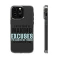 thumbnail image 1 of DistinctInk Clear Hybrid Case for Apple iPhone 13 Pro (6.1" Screen) - I'm So Good at Making Excuses - Slim Profile Design, 1 of 9