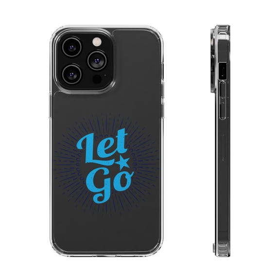 DistinctInk Clear Hybrid Case for Apple iPhone 13 Pro (6.1" Screen) - Let Go - Shockproof Protection