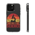 thumbnail image 1 of DistinctInk Clear Hybrid Case for Apple iPhone 13 Pro (6.1" Screen) - Let's Have A Moment Of Science - Shockproof Protection, 1 of 9