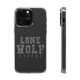 thumbnail image 1 of DistinctInk Clear Case for Apple iPhone 13 PRO (6.1" Screen) - Lone Wolf Status, 1 of 9