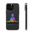 thumbnail image 1 of DistinctInk Clear Hybrid Case for Apple iPhone 13 Pro (6.1" Screen) - Meditate You Live - Wireless Charging Compatible, 1 of 9
