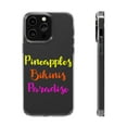 thumbnail image 1 of DistinctInk Clear Case for Apple iPhone 13 PRO (6.1" Screen) - Pineapples Bikinis Paradise, 1 of 9