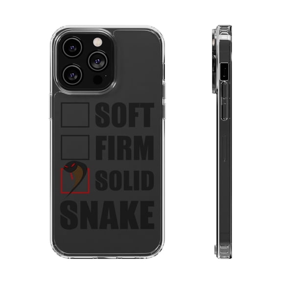DistinctInk Clear Hybrid Case for Apple iPhone 13 Pro (6.1" Screen) - Soft Firm Solid Snake - Tempered Glass Back