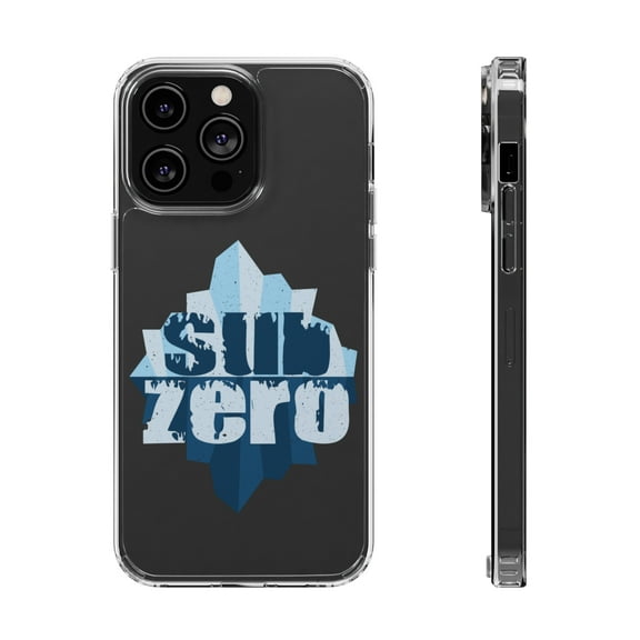 DistinctInk Clear Hybrid Case for Apple iPhone 13 Pro (6.1" Screen) - Sub Zero - Tempered Glass Back