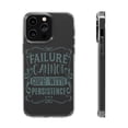 thumbnail image 1 of DistinctInk Clear Case for Apple iPhone 13 Pro MAX (6.7" Screen) - Failure Cannot Cope With Persistence, 1 of 9
