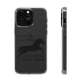 thumbnail image 1 of DistinctInk Clear Hybrid Case for Apple iPhone 13 Pro Max (6.7" Screen) - Horses Fly Without Wings - Shockproof Protection, 1 of 9