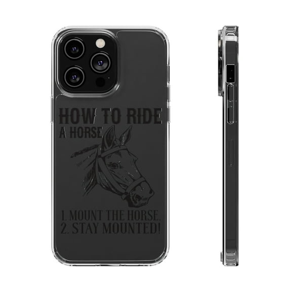 DistinctInk Clear Hybrid Case for Apple iPhone 13 Pro Max (6.7" Screen) - Stay Mounted - Tempered Glass Back