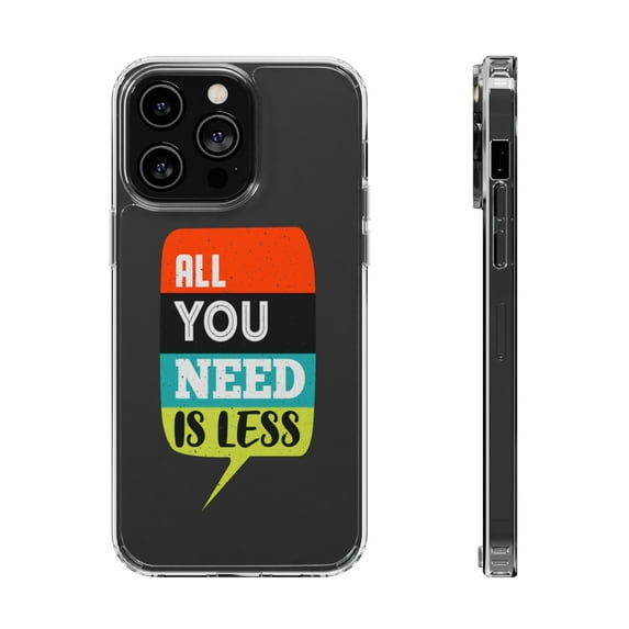 DistinctInk Clear Case for Apple iPhone 13 Pro MAX (6.7" Screen) - Need Is Less