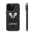 thumbnail image 1 of DistinctInk Clear Case for Apple iPhone 13 Pro MAX (6.7" Screen) - Some Bunny Loves Me - Rabbit, 1 of 9