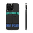 thumbnail image 1 of DistinctInk Clear Case for Apple iPhone 14 PRO (6.1" Screen) - Faith Is Trusting God, 1 of 9