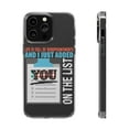 thumbnail image 1 of DistinctInk Clear Case for Apple iPhone 14 PRO (6.1" Screen) - Life Full Of Disappointments, 1 of 9