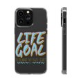 thumbnail image 1 of DistinctInk Clear Hybrid Case for Apple iPhone 14 Pro (6.1" Screen) - Life Goal: To Do What They Said I Can't - Tempered Glass Back, 1 of 9
