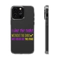 thumbnail image 1 of DistinctInk Clear Hybrid Case for Apple iPhone 14 Pro (6.1" Screen) - Without Dark We'd Never See Stars - Slim Profile Design, 1 of 9