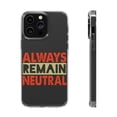 thumbnail image 1 of DistinctInk Clear Hybrid Case for Apple iPhone 14 Pro Max (6.7" Screen) - Always Remain Neutral - Shockproof Protection, 1 of 9