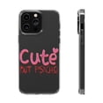 thumbnail image 1 of DistinctInk Clear Hybrid Case for Apple iPhone 14 Pro Max (6.7" Screen) - Cute But Psycho - Raised Bezel Screen Guard, 1 of 9