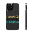 thumbnail image 1 of DistinctInk Clear Case for Apple iPhone 14 Pro MAX (6.7" Screen) - Warm Smile Is Universal Language Of Kindness, 1 of 9