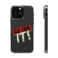 thumbnail image 1 of DistinctInk Clear Hybrid Case for Apple iPhone 15 (6.1" Screen) - Go For It - Shockproof Protection, 1 of 9