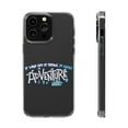 thumbnail image 1 of DistinctInk Clear Case for Apple iPhone 15 (6.1" Screen) - Life Boring Lacks Adventure, 1 of 9