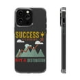 thumbnail image 1 of DistinctInk Clear Case for Apple iPhone 15 (6.1" Screen) - Success Journey Not Destination, 1 of 9