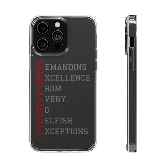 DistinctInk Clear Hybrid Case for Apple iPhone 15 Plus (6.7" Screen) - DEFENSE Demanding Excellence - Shockproof Protection