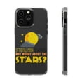 thumbnail image 1 of DistinctInk Clear Case for Apple iPhone 15 PLUS (6.7" Screen) - Full Moon With You Why Worry About Stars, 1 of 9