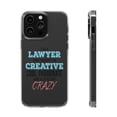 thumbnail image 1 of DistinctInk Clear Hybrid Case for Apple iPhone 15 Plus (6.7" Screen) - I'm a Lawyer Creative Cool Passionate Crazy - Raised Bezel Screen Guard, 1 of 9