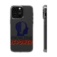 thumbnail image 1 of DistinctInk Clear Case for Apple iPhone 15 PLUS (6.7" Screen) - Knowledge Is Power, 1 of 9
