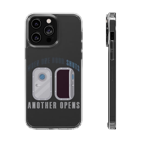 DistinctInk Clear Hybrid Case for Apple iPhone 15 Plus (6.7" Screen) - One Door Shuts Another Opens - Slim Profile Design