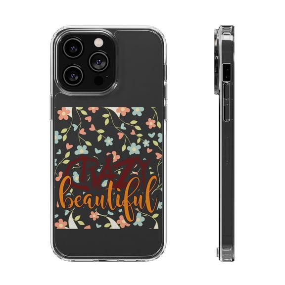 DistinctInk Clear Case for Apple iPhone 15 PRO (6.1" Screen) - Crazy Beautiful