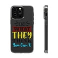 thumbnail image 1 of DistinctInk Clear Case for Apple iPhone 15 PRO (6.1" Screen) - Do What They Think You Can't, 1 of 9