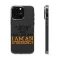 thumbnail image 1 of DistinctInk Clear Case for Apple iPhone 15 PRO (6.1" Screen) - Entrepreneur Opportunity Risks Hustle, 1 of 9