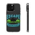 thumbnail image 1 of DistinctInk Clear Hybrid Case for Apple iPhone 15 Pro (6.1" Screen) - Escape Breathe Air On Mountains - Raised Bezel Screen Guard, 1 of 9