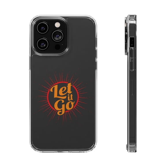 DistinctInk Clear Hybrid Case for Apple iPhone 15 Pro (6.1" Screen) - Let It Go - Lightweight Grip