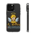 thumbnail image 1 of DistinctInk Clear Hybrid Case for Apple iPhone 15 Pro (6.1" Screen) - Mother Is Angel In Disguise - Shockproof Protection, 1 of 9