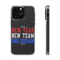 thumbnail image 1 of DistinctInk Clear Hybrid Case for Apple iPhone 15 Pro (6.1" Screen) - New Year New Team One Dream - Lightweight Grip, 1 of 9