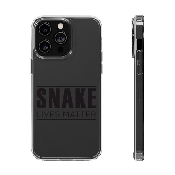 DistinctInk Clear Case for Apple iPhone 15 PRO (6.1" Screen) - SNAKE Lives Matter