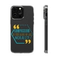 thumbnail image 1 of DistinctInk Clear Case for Apple iPhone 15 Pro MAX (6.7" Screen) - Compassion Basis Of Morality, 1 of 9