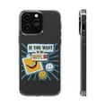 thumbnail image 1 of DistinctInk Clear Case for Apple iPhone 15 Pro MAX (6.7" Screen) - Want To Be Happy Be, 1 of 9
