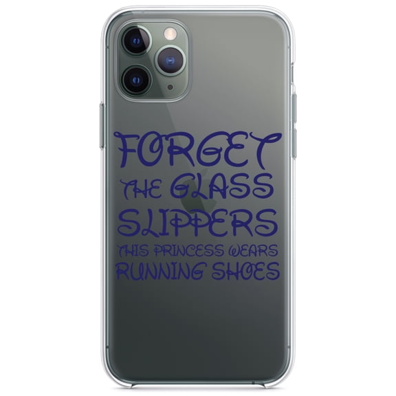 DistinctInk Clear Shockproof Case for iPhone 11, 6.1"Screen Protector Forget Glass Slippers Princess