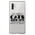 thumbnail image 1 of DistinctInk Clear Shockproof Hybrid Case for Galaxy Note 10 PLUS (6.8" Screen) - TPU Bumper Acrylic Back Tempered Glass Screen Protector - If Only Cats Grew Into Kittens, 1 of 1