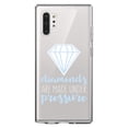 thumbnail image 1 of DistinctInk Clear Shockproof Hybrid Case for Galaxy Note 10 PLUS (6.8" Screen) - TPU Bumper Acrylic Back Tempered Glass Screen Protector - Diamonds Are Made Under Pressure, 1 of 1