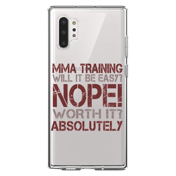 DistinctInk Clear Shockproof Hybrid Case for Galaxy Note 10 PLUS (6.8" Screen) - TPU Bumper Acrylic Back Tempered Glass Screen Protector - MMA Training Easy? Nope! Worth It!